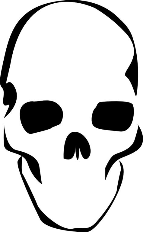 Printable Cut Out Skull Stencil